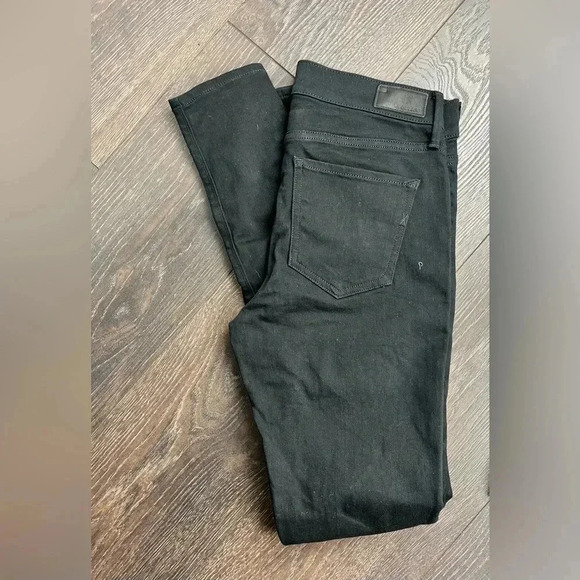 Express Mid Rise Black Supersoft Skinny Jeans - Picture 4 of 7